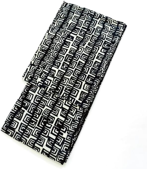 高級吸水速乾素材浴衣ツバメ柄浴衣︎麻の葉柄半幅帯 高級ノーアイロン